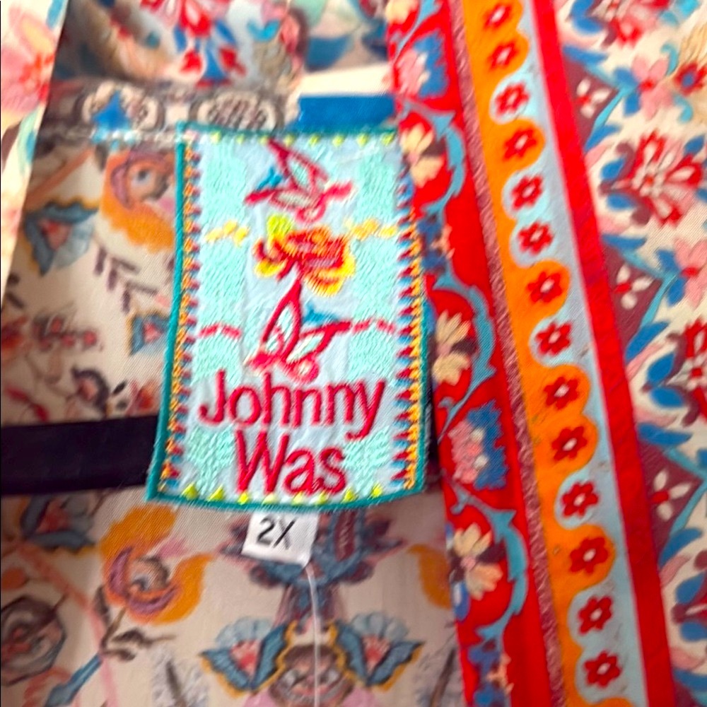 Johnny Was Betmo Embroidered Colorful Bohemian Kimono Size 2X Brand New With Tag - Picture 2 of 11